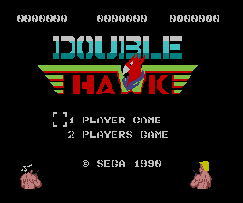 Double Hawk title screen for Sega Master System